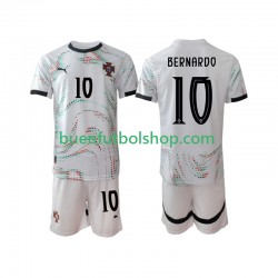 Camiseta de Fútbol Portugal Bernardo Silva 10 2025-2026 Segunda Equipación Manga Corta Niño
