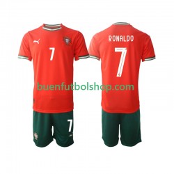Camiseta de Fútbol Portugal Cristiano Ronaldo 7 2025 Primera Equipación Manga Corta Niño