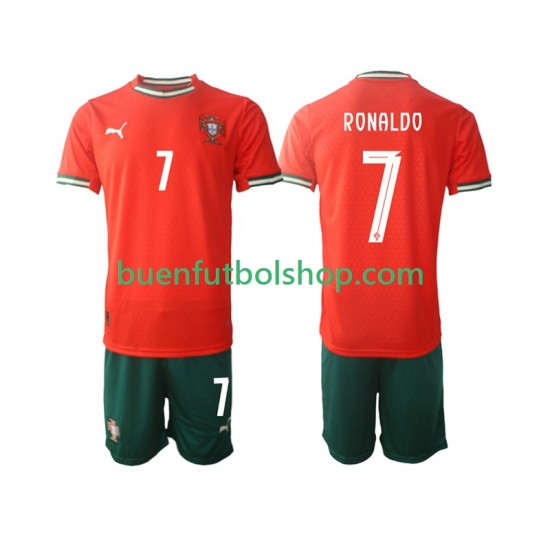 Camiseta de Fútbol Portugal Cristiano Ronaldo 7 2025 Primera Equipación Manga Corta Niño