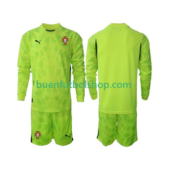Camiseta de Fútbol Portugal Portero 2025 Primera Equipación Manga Larga Niño