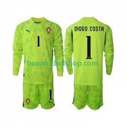 Camiseta de Fútbol Portugal Portero Diogo Costa 1 2025 Primera Equipación Manga Larga Niño Camiseta de Fútbol Portugal Portero Diogo Costa 1 2025 Primera Equipación Manga Larga Niño