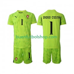 Camiseta de Fútbol Portugal Portero Diogo Costa 1 2025 Primera Equipación Manga Corta Niño Camiseta de Fútbol Portugal Portero Diogo Costa 1 2025 Primera Equipación Manga Corta Niño