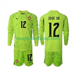 Camiseta de Fútbol Portugal Portero Jose Sa 12 2025 Primera Equipación Manga Larga Niño Camiseta de Fútbol Portugal Portero Jose Sa 12 2025 Primera Equipación Manga Larga Niño