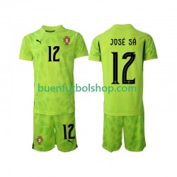 Camiseta de Fútbol Portugal Portero Jose Sa 12 2025 Primera Equipación Manga Corta Niño Camiseta de Fútbol Portugal Portero Jose Sa 12 2025 Primera Equipación Manga Corta Niño