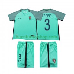 Camiseta de Fútbol Portugal PEPE 3 Retro 2016 Segunda Equipación Manga Corta Niño Camiseta de Fútbol Portugal PEPE 3 Retro 2016 Segunda Equipación Manga Corta Niño