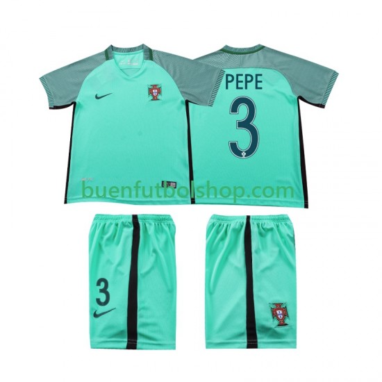 Camiseta de Fútbol Portugal PEPE 3 Retro 2016 Segunda Equipación Manga Corta Niño Camiseta de Fútbol Portugal PEPE 3 Retro 2016 Segunda Equipación Manga Corta Niño