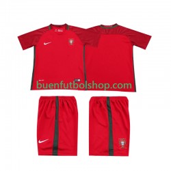 Camiseta de Fútbol Portugal Retro 2016 Primera Equipación Manga Corta Niño Camiseta de Fútbol Portugal Retro 2016 Primera Equipación Manga Corta Niño