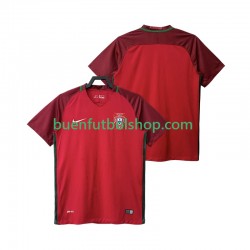 Camiseta de Fútbol Portugal Retro 2016 Primera Equipación Manga Corta Hombre Camiseta de Fútbol Portugal Retro 2016 Primera Equipación Manga Corta Hombre