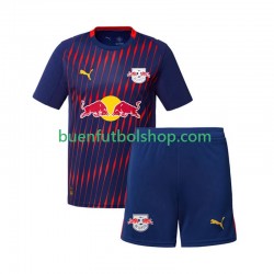 Camiseta de Fútbol RB Leipzig 2025-2026 Segunda Equipación Manga Corta Niño
