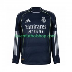 Camiseta de Fútbol Real Madrid 2025-2026 Segunda Equipación Manga Larga Hombre