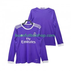 Camiseta de Fútbol Real Madrid Retro 2016 2017 Segunda Equipación Manga Larga Hombre Camiseta de Fútbol Real Madrid Retro 2016 2017 Segunda Equipación Manga Larga Hombre