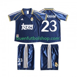 Camiseta de Fútbol Real Madrid BECERHAM 23 Retro 1998 1999 Tercera Equipación Manga Corta Niño