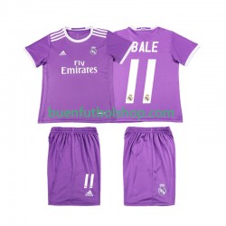 Camiseta de Fútbol Real Madrid Bale 11 Retro 2016 2017 Segunda Equipación Manga Corta Niño Camiseta de Fútbol Real Madrid Bale 11 Retro 2016 2017 Segunda Equipación Manga Corta Niño