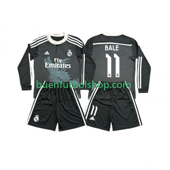 Camiseta de Fútbol Real Madrid Bale 11 Retro 2014 2015 Tercera Equipación Manga Larga Niño Camiseta de Fútbol Real Madrid Bale 11 Retro 2014 2015 Tercera Equipación Manga Larga Niño