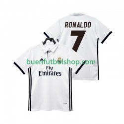 Camiseta de Fútbol Real Madrid CRISTIANO RONALDO 7 Retro 2017 2018 Primera Equipación Manga Corta Hombre