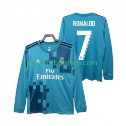 Camiseta de Fútbol Real Madrid CRISTIANO RONALDO 7 Retro 2017 2018 Tercera Equipación Manga Larga Hombre