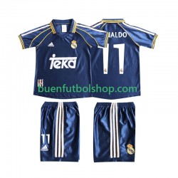 Camiseta de Fútbol Real Madrid Cristiano Ronaldo 11 Retro 1998 1999 Tercera Equipación Manga Corta Niño