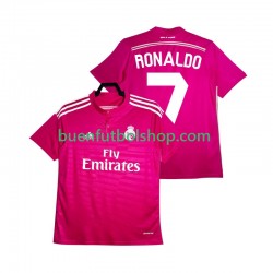 Camiseta de Fútbol Real Madrid Cristiano Ronaldo 7 Retro 2014 2015 Segunda Equipación Manga Corta Hombre