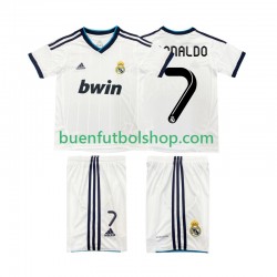 Camiseta de Fútbol Real Madrid Cristiano Ronaldo 7 Retro 2012 2013 Primera Equipación Manga Corta Niño