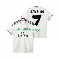 Camiseta de Fútbol Real Madrid Cristiano Ronaldo 7 Retro 2013 2014 Primera Equipación Manga Corta Hombre