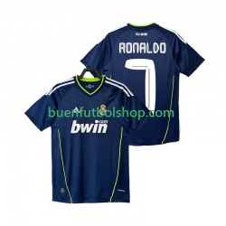 Camiseta de Fútbol Real Madrid Cristiano Ronaldo 7 Retro 2010 2011 Segunda Equipación Manga Corta Hombre