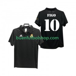 Camiseta de Fútbol Real Madrid FIGO 10 Retro 2002 2003 Segunda Equipación Manga Corta Hombre