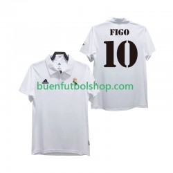 Camiseta de Fútbol Real Madrid FIGO 10 Retro 2002 2003 Primera Equipación Manga Corta Hombre