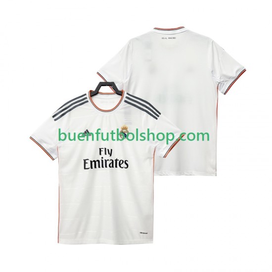 Camiseta de Fútbol Real Madrid Retro 2013 2014 Primera Equipación Manga Corta Hombre