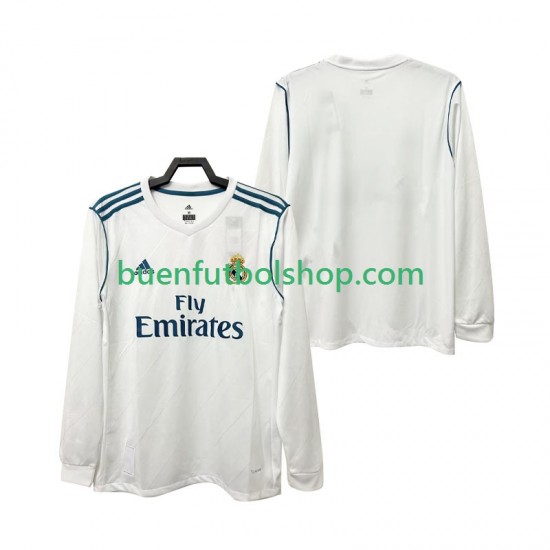 Camiseta de Fútbol Real Madrid Retro 2017 2018 Primera Equipación Manga Larga Hombre Camiseta de Fútbol Real Madrid Retro 2017 2018 Primera Equipación Manga Larga Hombre