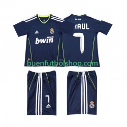Camiseta de Fútbol Real Madrid PAUL 7 Retro 2010 2011 Segunda Equipación Manga Corta Niño