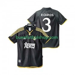 Camiseta de Fútbol Real Madrid R.CARLOS 3 Retro 1999 2001 Segunda Equipación Manga Corta Hombre