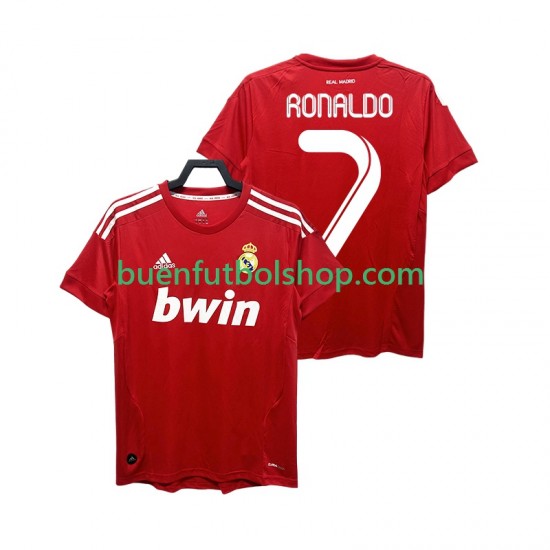 Camiseta de Fútbol Real Madrid RONALDO 7 Retro 2011 2012 Tercera Equipación Manga Corta Hombre