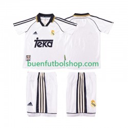Camiseta de Fútbol Real Madrid Retro 1998 2000 Primera Equipación Manga Corta Niño Camiseta de Fútbol Real Madrid Retro 1998 2000 Primera Equipación Manga Corta Niño