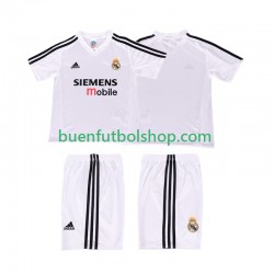 Camiseta de Fútbol Real Madrid Retro 2004 20025 Primera Equipación Manga Corta Niño Camiseta de Fútbol Real Madrid Retro 2004 20025 Primera Equipación Manga Corta Niño