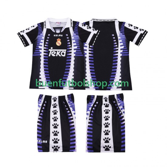 Camiseta de Fútbol Real Madrid Retro 1997 1998 Tercera Equipación Manga Corta Niño Camiseta de Fútbol Real Madrid Retro 1997 1998 Tercera Equipación Manga Corta Niño