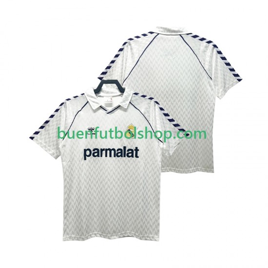 Camiseta de Fútbol Real Madrid Retro 1986 1987 Primera Equipación Manga Corta Hombre