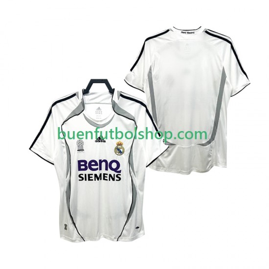 Camiseta de Fútbol Real Madrid Retro 2006 2007 Primera Equipación Manga Corta Hombre Camiseta de Fútbol Real Madrid Retro 2006 2007 Primera Equipación Manga Corta Hombre