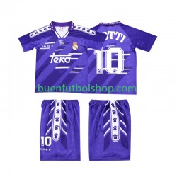 Camiseta de Fútbol Real Madrid TOTTI 10 Retro 1994 1996 Segunda Equipación Manga Corta Niño