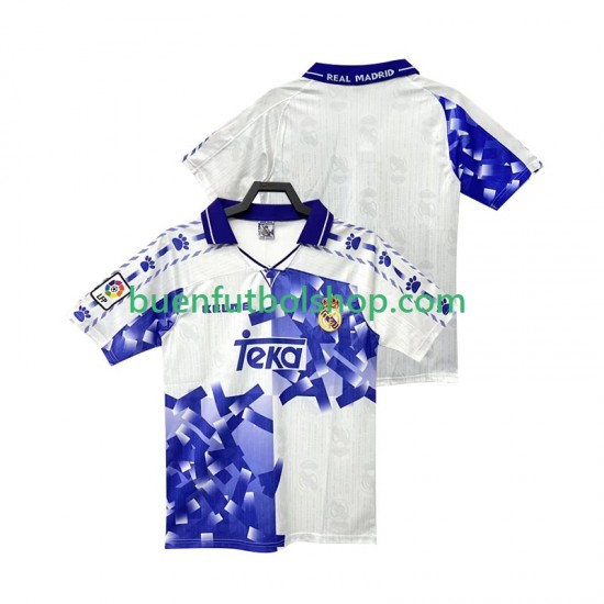 Camiseta de Fútbol Real Madrid Retro 1996 1997 Tercera Equipación Manga Corta Hombre