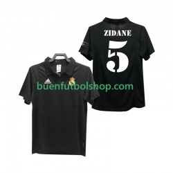 Camiseta de Fútbol Real Madrid ZIDANE 5 Retro 2002 2003 Segunda Equipación Manga Corta Hombre