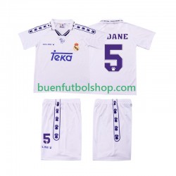 Camiseta de Fútbol Real Madrid ZIDANE 5 Retro 1994 1996 Primera Equipación Manga Corta Niño