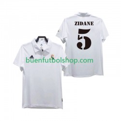 Camiseta de Fútbol Real Madrid ZIDANE 5 Retro 2002 2003 Primera Equipación Manga Corta Hombre