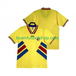 Camiseta de Fútbol Rumania Retro 1994 Primera Equipación Manga Corta Hombre