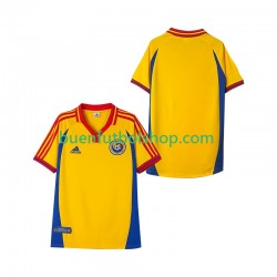 Camiseta de Fútbol Rumania Retro 2000 Primera Equipación Manga Corta Hombre