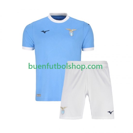 Camiseta de Fútbol SS Lazio 2025-2026 Primera Equipación Manga Corta Niño