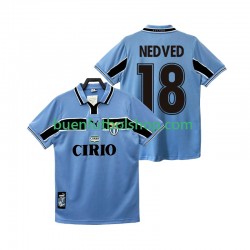 Camiseta de Fútbol SS Lazio NEDVED 18 Retro 1998 1999 Primera Equipación Manga Corta Hombre Camiseta de Fútbol SS Lazio NEDVED 18 Retro 1998 1999 Primera Equipación Manga Corta Hombre