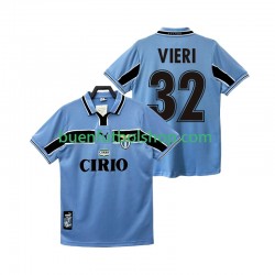 Camiseta de Fútbol SS Lazio VIERI 32 Retro 1998 1999 Primera Equipación Manga Corta Hombre
