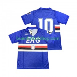 Camiseta de Fútbol Sampdoria 10 Retro 1990 1991 Primera Equipación Manga Corta Hombre