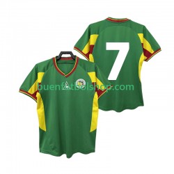 Camiseta de Fútbol Senegal 7 Retro 2002 Segunda Equipación Manga Corta Hombre Camiseta de Fútbol Senegal 7 Retro 2002 Segunda Equipación Manga Corta Hombre