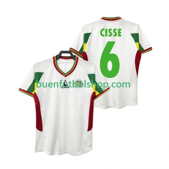 Camiseta de Fútbol Senegal CISSE 6 Retro 2002 Primera Equipación Manga Corta Hombre Camiseta de Fútbol Senegal CISSE 6 Retro 2002 Primera Equipación Manga Corta Hombre